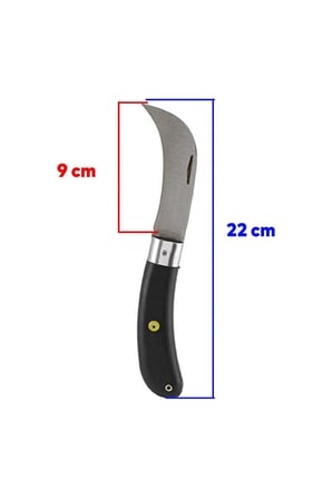 Aşı Bıçağı ve Şeffaf Aşı Bandı 2’li Bahçe Aşılama Seti 22 cm