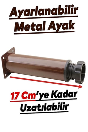 4’lü Kahverengi Metal Mobilya Ayağı Ayarlanabilir Tabanlı Dolap Masa Koltuk Ayağı