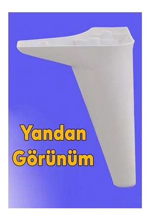 Beyaz Konik Mobilya Ayağı 4’lü Set – Koltuk, Kanepe ve Dolap Ayağı