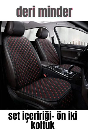 Deri Cepli Oturak Kapitone Sırt Dayamalı Minder Siyah