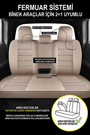 Honda City Sedan 2009-2012  Aracınıza Uyumlu Bej Başak Serisi Tay Tüyü
