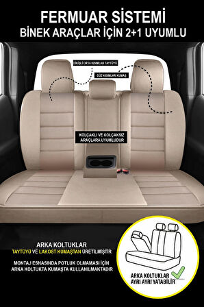 Volkswagen Polo Tridline Hatchback 2012-2017  Aracınıza Uyumlu Taba Başak Serisi Tay Tüyü