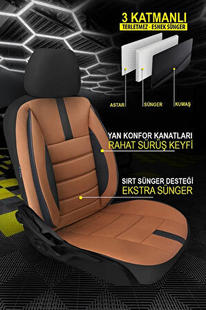 Hyundai Accent Era Sedan 2006-2011   Aracınıza Uyumlu Taba Başak Serisi Tay Tüyü