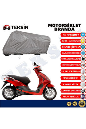Piaggio Fly 100 Uyumlu  Motor Branda Motor Motosiklet Brandası Bağlantı Tokalı 4 Mevsim Su Geçirmez