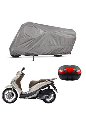 Piaggio Medley 150 Arka Çanta Uyumlu   Motor Motosiklet Brandası Bağlantı Tokalı 4 Mevsim Su Geçirmez