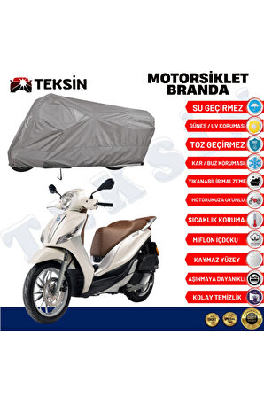 Piaggio Medley 150 Arka Çanta Uyumlu   Motor Motosiklet Brandası Bağlantı Tokalı 4 Mevsim Su Geçirmez