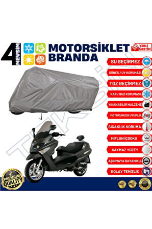 Piaggio X Evo 400 Arka Çanta Uyumlu   Motor Motosiklet Brandası Bağlantı Tokalı 4 Mevsim Su Geçirmez