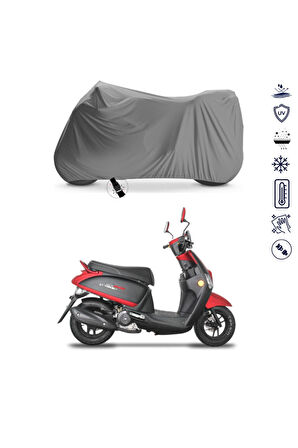 Stmax Roma 50 Çantalı  Motor Motosiklet Brandası Bağlantı Tokalı 4 Mevsim Su Geçirmez
