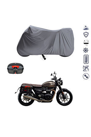Triumph Street Triple Arka Çanta Uyumlu  Motor Motosiklet Brandası Bağlantı Tokalı 4 Mevsim Su Geçirmez