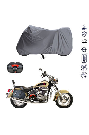 KANUNİ CARACAL 200 Arka Çanta Uyumlu  Motor Motosiklet Brandası Bağlantı Tokalı 4 Mevsim Su Geçirmez