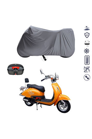 Truva TR125 Arka Çanta Uyumlu  Motor Motosiklet Brandası Bağlantı Tokalı 4 Mevsim Su Geçirmez