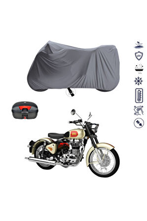 ROYAL ENFİELD CLASSİC 500 Arka Çanta Uyumlu  Motor Motosiklet Brandası Bağlantı Tokalı 4 Mevsim Su Geçirmez