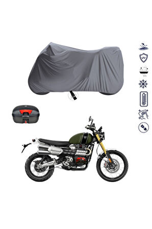 Triumph Scrambler Arka Çanta Uyumlu  Motor Motosiklet Brandası Bağlantı Tokalı 4 Mevsim Su Geçirmez
