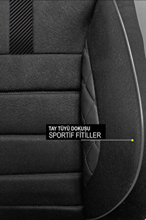 Citroen C-Elysée Alure-Active Sedan 2012-2017 Aracınıza Uyumlu Siyah CarbonEdge Serisi Tay Tüyü