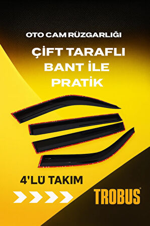 Fiat Egea 2025 Cam Rüzgarlığı 4lü Takım