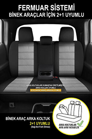 BMW X1 SUV 2011-2015 Aracınıza Uyumlu Gri Ferah Serisi Jakar Terletmez