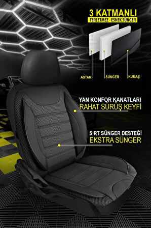Peugeot 301 Access Sedan 2012-2017 Aracınıza Uyumlu Gri Ferah Serisi Jakar Terletmez