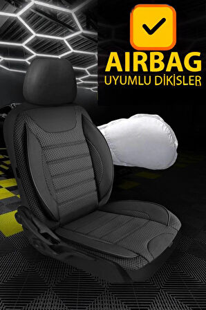 Renault Megane 1 Cabrio Sedan 1998-2003  Aracınıza Uyumlu Siyah Ferah Serisi Jakar Terletmez