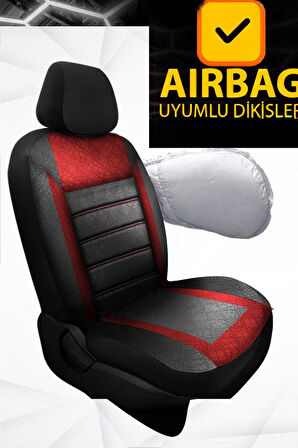 Fiat Albea Sedan 2002-2012 Uyumlu Kırmızı Gofline Serisi Dokuma