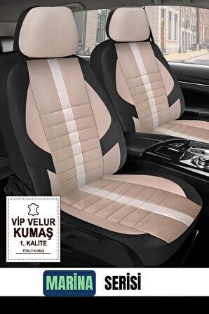 Nissan Navara Pickup 2016-2019  Aracınıza Uyumlu Füme Velür Serisi Deri Kılıf