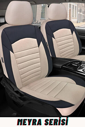 Fiat Egea Bütün Sedan Hachback 2015   Aracınıza Uyumlu Meyra Serisi Tay Tüyü Deri Detay Gri
