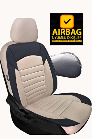 Audi A4 1994-2008 Aracınıza Uyumlu Meyra Serisi Tay Tüyü Deri Detay Bej