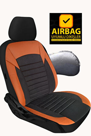 Renault Megane 2 Hatchback 2004-2008 Aracınıza Uyumlu Meyra Serisi Tay Tüyü Deri Detay Siyah