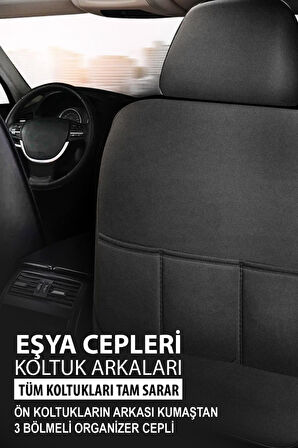 Volkswagen Jetta Sedan 2012-2020  Aracınıza Uyumlu Bej Nova Serisi Deri Kılıf