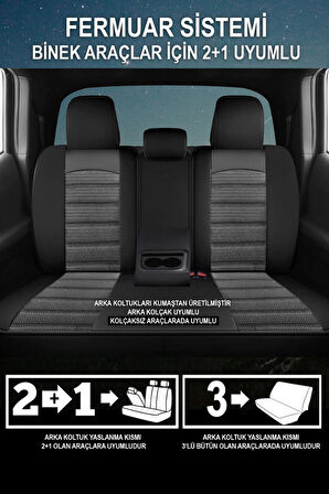 Ford Fiesta Hachback 2009-2012  Aracınıza Uyumlu Gri Orion Serisi Jakar Kılıf