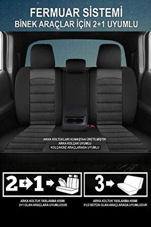 Volvo S40 Sedan 2012-2016  Aracınıza Uyumlu Siyah Orion Serisi Jakar Kılıf