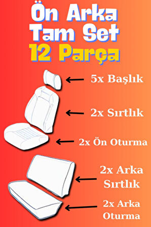 Renault Master Çift Kabin 6+1 2011 Uyumlu Outdor Temalı Koltuk Kılıfı Gri Siyah