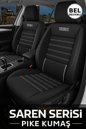 Tegin Üniversal Saren Serisi Oto Koltuk Kılıfı 5’li Set – Airbag & Kolçak Uyumlu, 3 Katman, Pike+Lakost+Deri