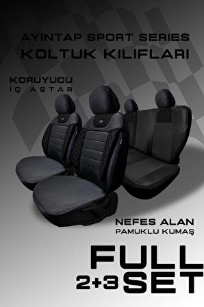 Ayıntap Sport Seri Modüler Oto Koltuk Kılıfı Seti Esnek Uyum Ve Dayanıklı Tasarım