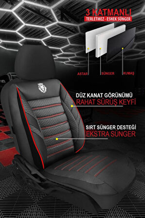Mitsubishi Colt Aracınıza Uyumlu Siyah Saren Serisi Jakar Kumaş