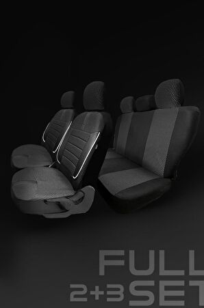 Vira Serisi Araba Koltuk Kılıfı Seti Hava Yastığına Uygun Sertifikalı Koruma Siyah Beyaz