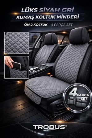 Nissan Juke 2011-2018 Uyumlu Kumaş Koltuk Minderi Kapitone Desen Terletmez Yedili Gri