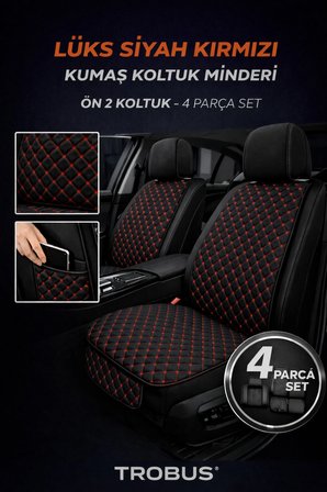 Honda Civic Eg Kasa 1992-1995 Uyumlu Kumaş Koltuk Minderi Kapitone Desen Terletmez Yedili Siyah Kırm