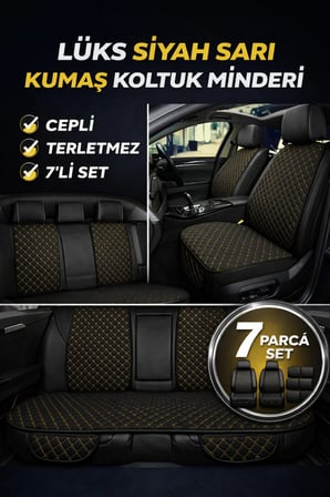Volkswagen Jetta (1992 Öncesi) 1979–1992 Uyumlu Kumaş Koltuk Minderi Kapitone Desen Terletmez Yedili