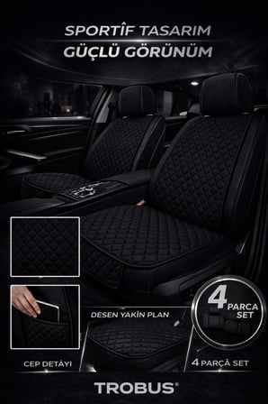 Nissan Juke 2010–2024 Uyumlu Kumaş Koltuk Minderi Kapitone Desen Terletmez Yedili Siyah