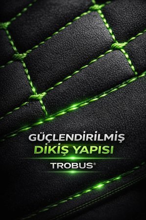 Skoda Octavia Sedan 2004–2020 Uyumlu Kumaş Koltuk Minderi Kapitone Desen Terletmez Yedili Siyah Yeşi