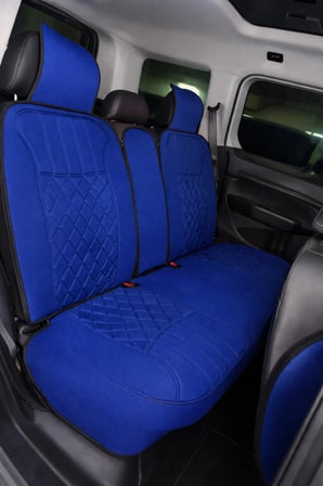 Peugeot 301 2012 ve Sonrası Uyumlu Zerafet Serisi Mavi Siyah 5'li Ortopedik Koltuk Minderi