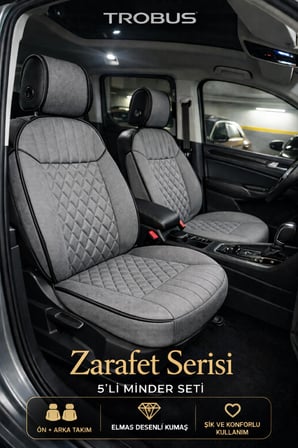 Seat Arona 2017 ve Sonrası Uyumlu Zerafet Serisi Gri 5'li Ortopedik Koltuk Minderi