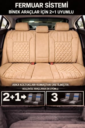 Suzuki Swift 2005 ve Sonrası Uyumlu Zerafet Serisi Bej 5'li Ortopedik Koltuk Minderi