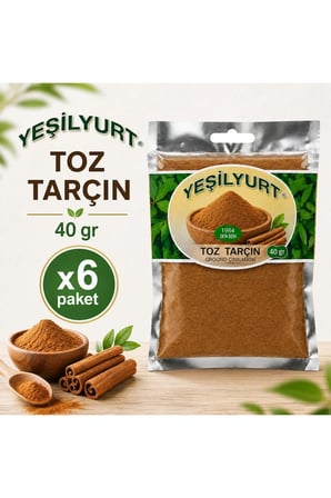 Yeşilyurt Toz Tarçın 40 g x6 Paket
