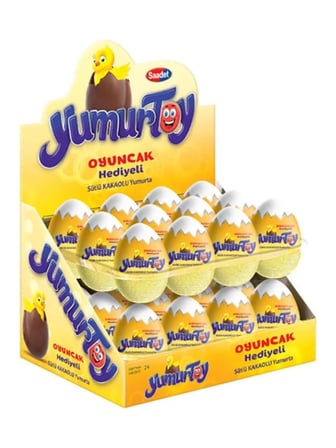 YUMURTOY Oyuncak Hediyeli Sütlü Kakaolu Yumurta 30 gr ( 36 adet )