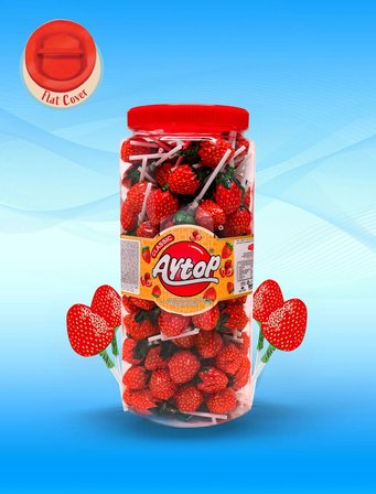 AYTOP  ÇİLEK AROMALI LOLLİPOP 14 GR * 120 ADET