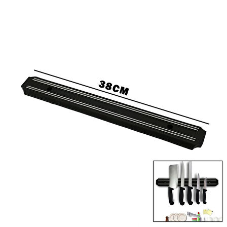 38cm Mıknatıslı  Bıçak - Makas Askısı Vidalı Montaj