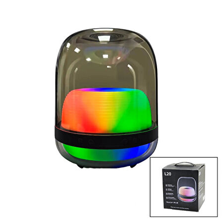 Mika Kristal Kürebluetooth Wireless Hoparlör- Speaker Işıklı - Usb Şarjlı - Powerbank