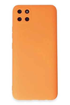 Realme C11 Kılıf Nano içi Kadife Silikon - Turuncu