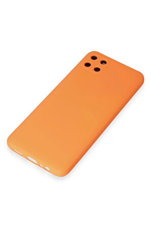 Realme C11 Kılıf Nano içi Kadife Silikon - Turuncu